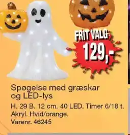 Harald Nyborg Spøgelse med græskar og LED-lys tilbud