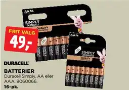 jem & fix Duracell batterier 16-pk tilbud