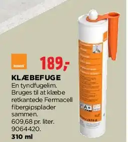 jem & fix Klæbefuge 310 ml tilbud