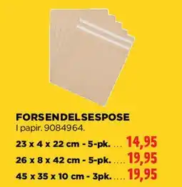 jem & fix Forsendelsesposer (papir) tilbud