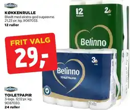jem & fix Belinno toiletpapir & køkkenrulle tilbud
