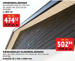 jem & fix FÆRDIGMALLET KLINKBEKLÆDNING tilbud