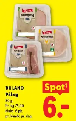Lidl DULANO Pålæg tilbud