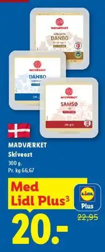Lidl MADVÆRKET Skiveost tilbud