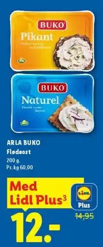 Lidl ARLA BUKO Flødeost tilbud