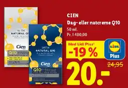 Lidl Cien Dag- eller natcreme Q10 tilbud