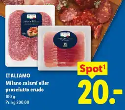 Lidl Milano salami eller prosciutto crudo tilbud