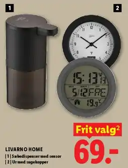 Lidl Sæbedispenser med sensor / Ur med sugekopper tilbud