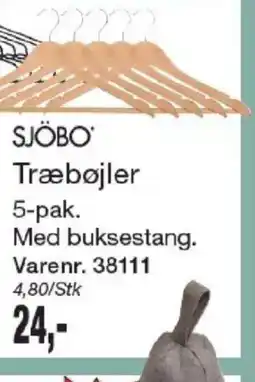Harald Nyborg Sjöbo træbøjler tilbud