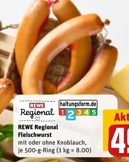 REWE DE Rewe regional fleischwurst tilbud