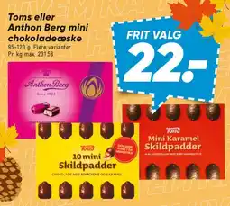 Bilka Toms eller Anthon Berg mini chokoladedæske tilbud