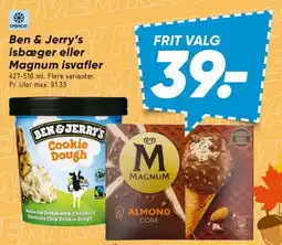 Bilka Ben & Jerry's isbæger eller Magnum isvafler tilbud