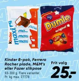 Bilka Kinder / Ferrero / Dumle m.fl. tilbud