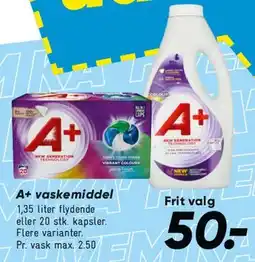 Bilka A+ vaskemiddel tilbud