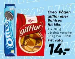 Bilka Oreo / Pågen Gifflar / Bahlsen tilbud