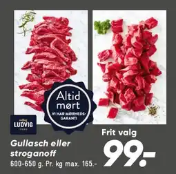 Bilka Gullasch eller stroganoff tilbud