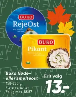 Bilka Buko fløde- eller smelteost tilbud