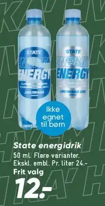 Bilka State energidrik tilbud