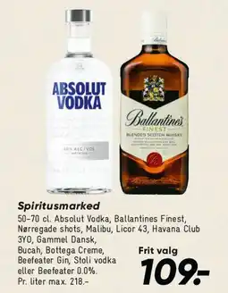 Bilka Spiritusmarked (udvalgte spiritus) tilbud
