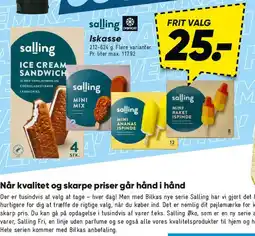 Bilka Salling ice cream (frit valg) tilbud