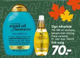 Bilka OGX Argan Oil of Morocco shampoo / hårolie tilbud