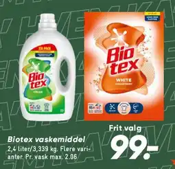 Bilka Biotex vaskemiddel tilbud