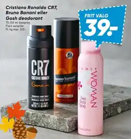 Bilka Deodorant (CR7, Bruno Banani, Woman) tilbud
