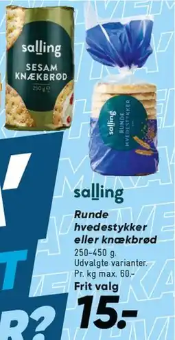 Bilka Runde hvedestykker eller knækbrød tilbud
