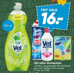 Bilka Vel eller Domestos tilbud