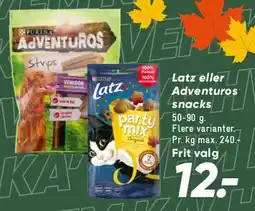 Bilka Latz / Adventuros snacks tilbud