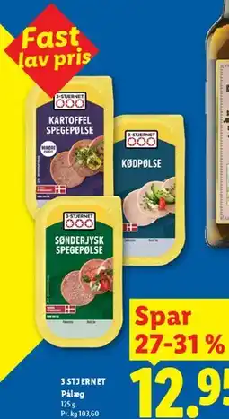Lidl 3 Stjernet Pålæg tilbud