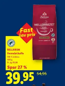 Lidl Bellarom Formalet / Mellemristet kaffe tilbud