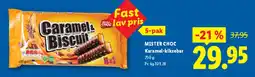 Lidl Mister Choc Karamel-kiksebar (Caramel & Biscuit) tilbud