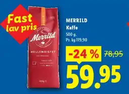 Lidl Merrild kaffe tilbud