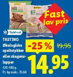 Lidl Økologiske speltstykker eller skagenslapper tilbud