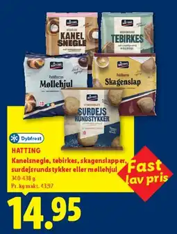 Lidl Kanel snegle, tebirkes, skagenslapper, surdejsrundstykker eller møllehjul tilbud