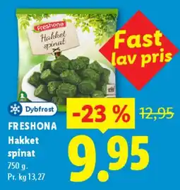 Lidl FRESHONA Hakket spinat tilbud