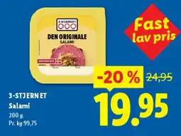 Lidl 3-STJERNET Salami tilbud