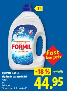Lidl FORMIL BASIC Flydende vaskemiddel tilbud