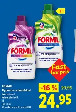 Lidl FORMIL flydende vaskemiddel tilbud
