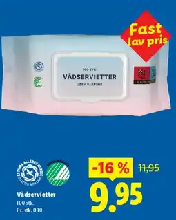 Lidl Vådservietter tilbud