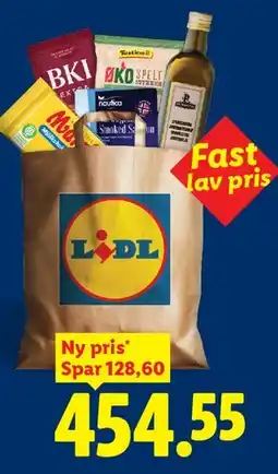 Lidl Indkøbspose med udvalg af varer (Ny pris) tilbud
