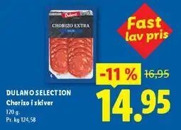 Lidl Dulano Selection Chorizo i skiver tilbud