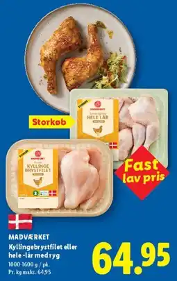 Lidl Kyllingebrystfilet eller hele lår tilbud