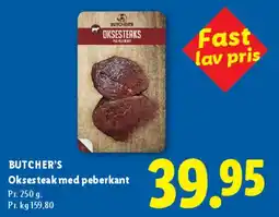 Lidl Okse­steak med peberkant tilbud