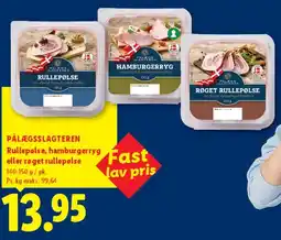 Lidl Rullepølse, hamburgerryg eller røget rullepølse tilbud