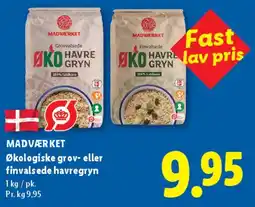 Lidl MADVÆRKET Økologiske havregryn tilbud