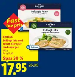 Lidl Rahbek Indbagt laks / Indbagte rejer tilbud