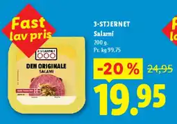 Lidl 3-Stjernet Salami tilbud