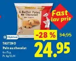 Lidl TASTINO Pain au chocolat (6 x 75 g) tilbud
